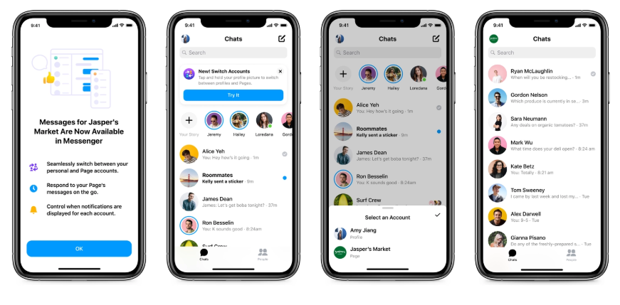 Facebook 在 Messenger 中添加頁面收件箱