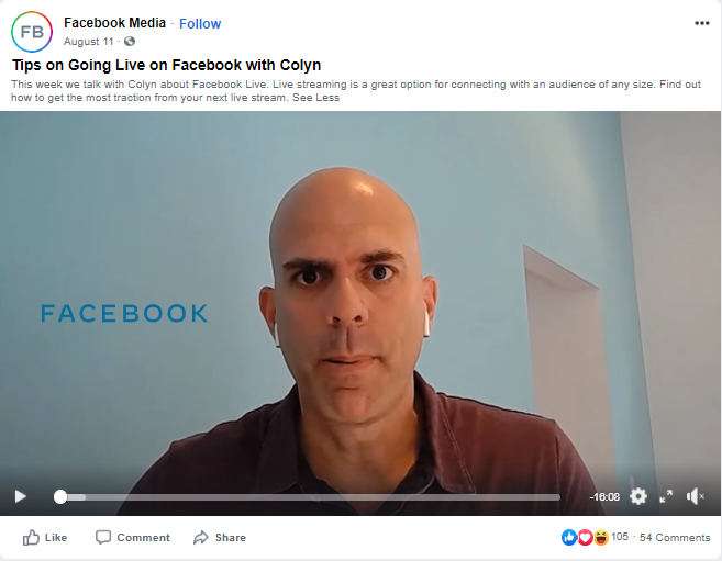 Facebook Media Tips About Live Streaming