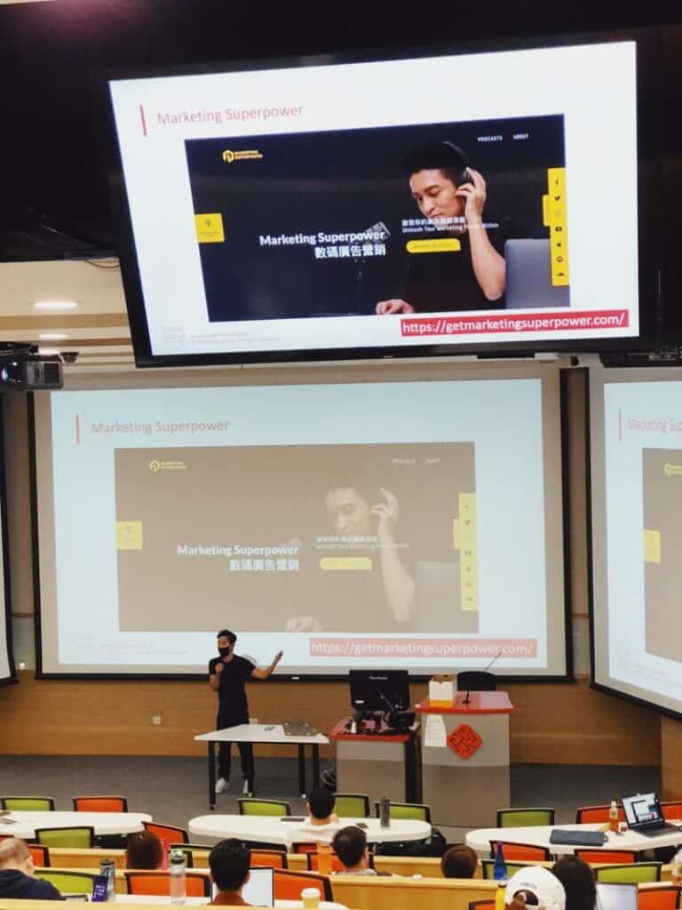 Podcasting and content marketing sharing at PolyU