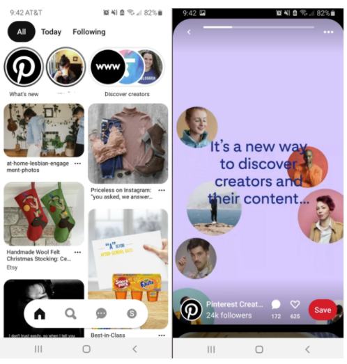 Pinterest 正在測試主屏幕頂部的故事面板