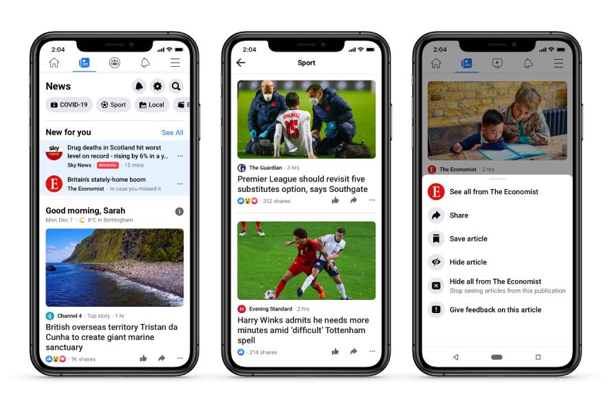 Facebook Officially Launches Facebook News in the UK