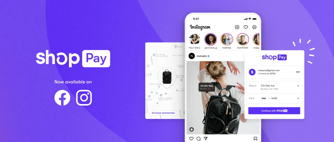 Shop Pay 與 Facebook 和 Instagram 集成