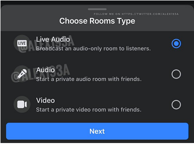 Facebook Experiments with Audio-Only Rooms in Messenger