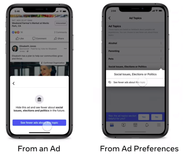 Facebook Expands Controls to Switch Off Political Ads