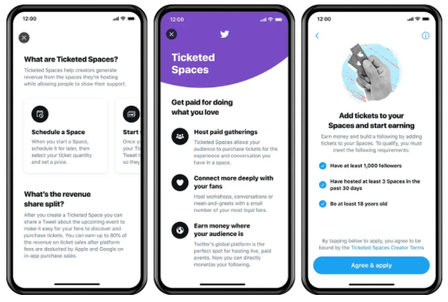 Twitter Gives a Preview of Ticketed Spaces