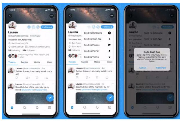 Twitter Rolls Out Tip Jar