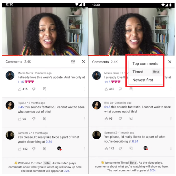 YouTube Tests Timed Comments