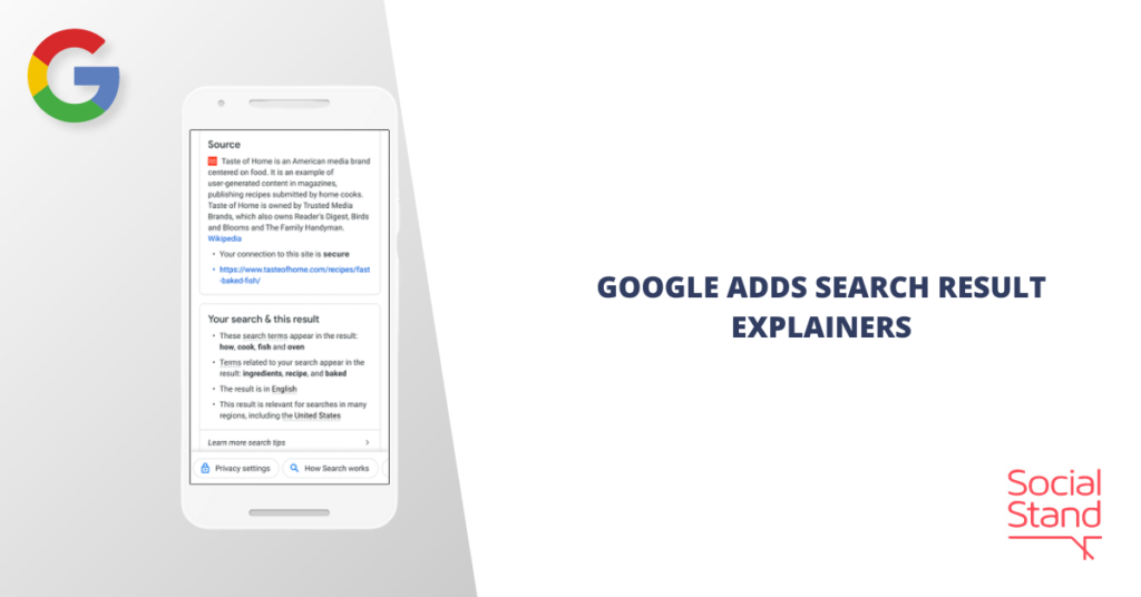 Google Adds Search Result Explainers