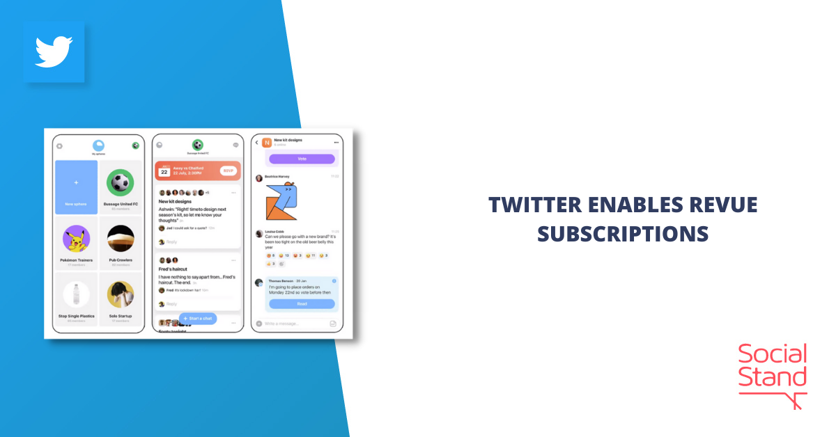 Twitter Enables Revue Subscriptions - Social Stand