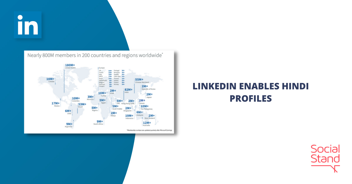 LinkedIn Enables Hindi Profiles Social Stand