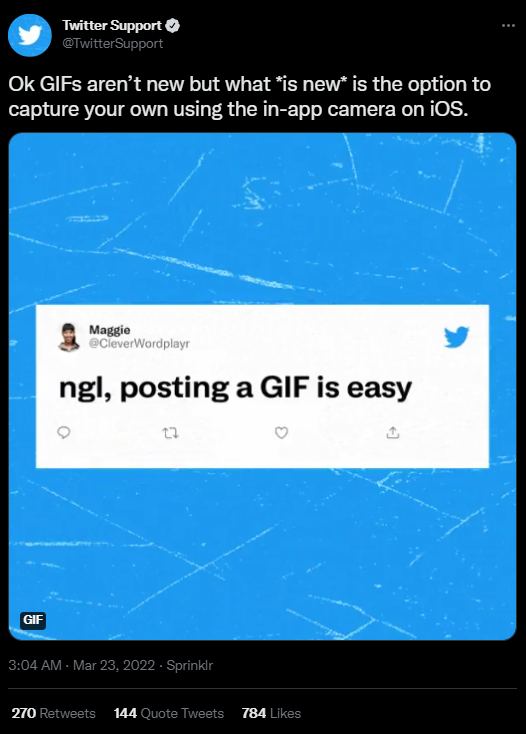 Twitter Simplifies GIF Creation