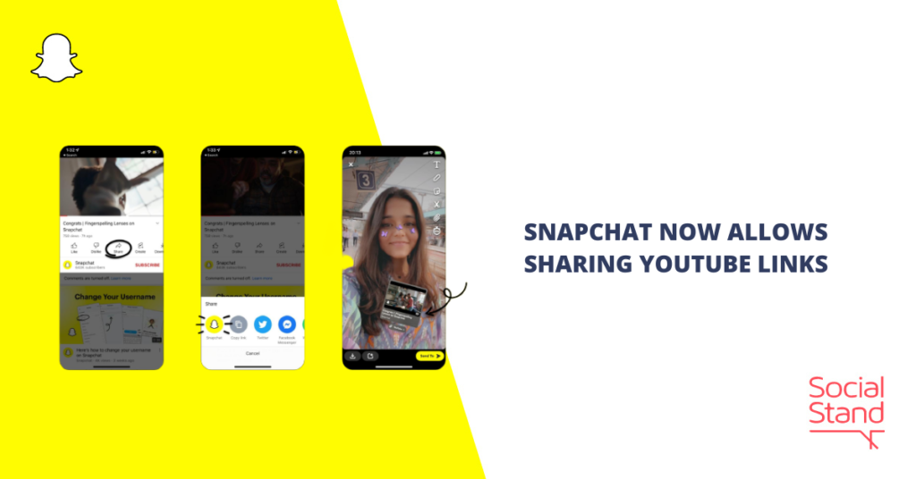 Snapchat Now Allows Sharing YouTube Links