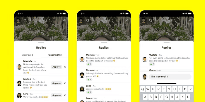 Snapchat Tests Spotlight Replies