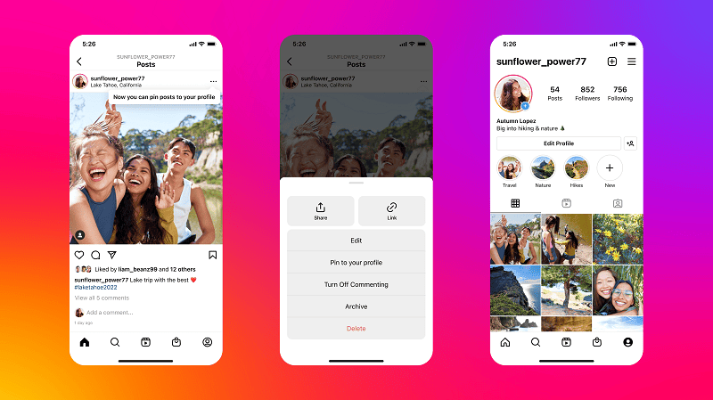 Instagram Enables Pinned Posts