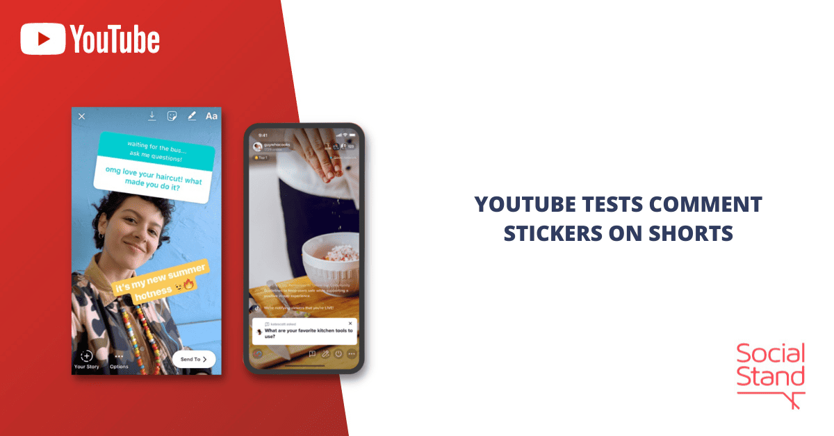 YouTube Tests Comment Stickers on Shorts Social Stand
