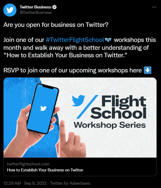 Twitter Announces New Business Marketing Workshops 