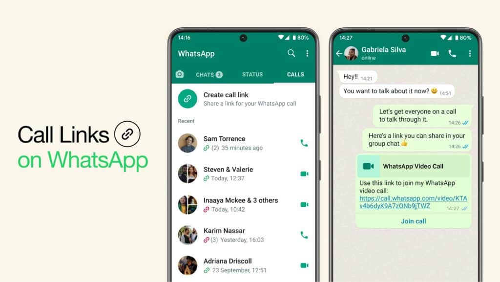 WhatsApp 為群組音頻和視頻聊天推出“通話鏈接”