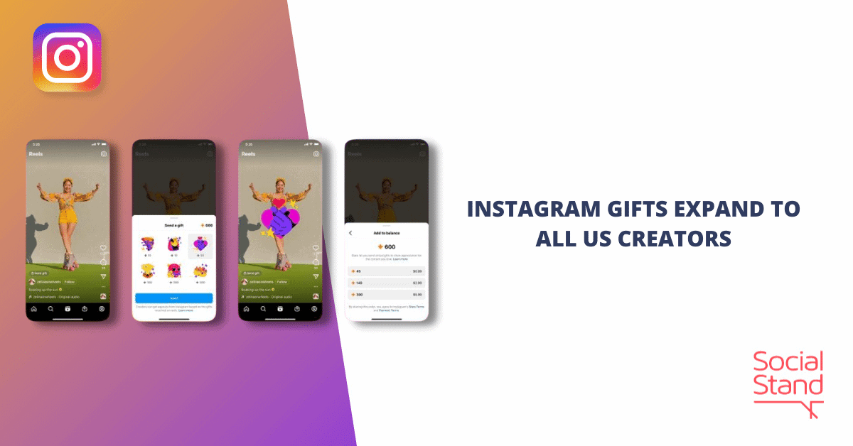 Instagram Gifts Expand To All Us Creators Social Stand Instagram Gifts Expand To All Us Creators Social Stand