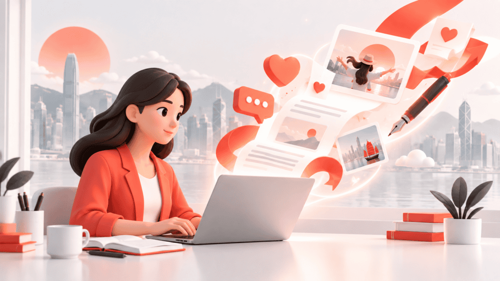 Professional copywriter creating an emotionally engaging brand story
