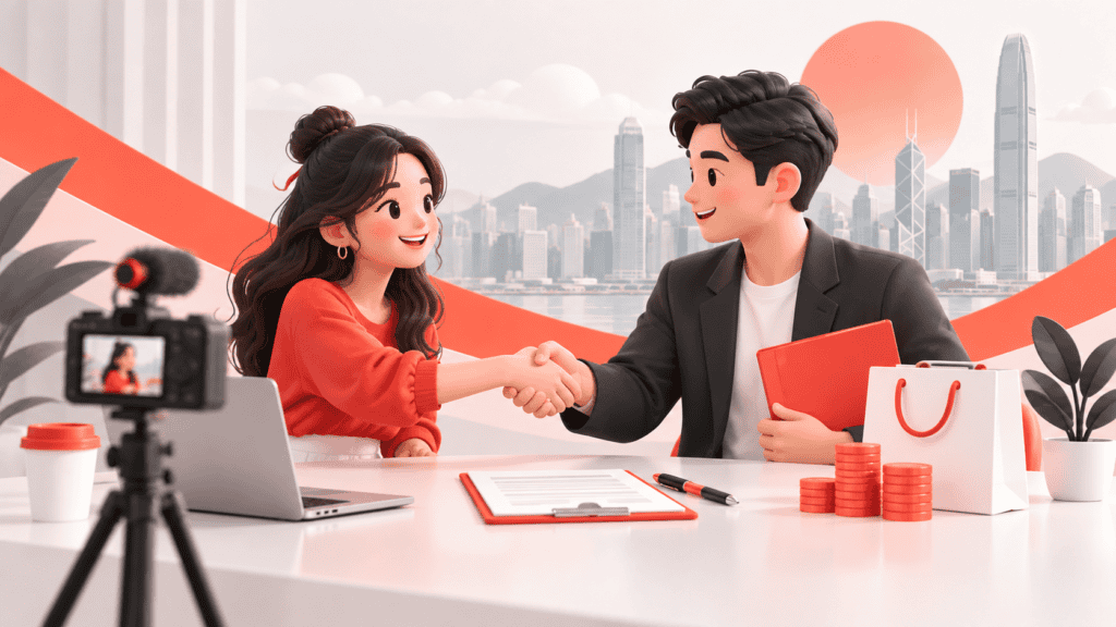 香港品牌策略師兼內容創作者正在策劃與專業KOL的合作