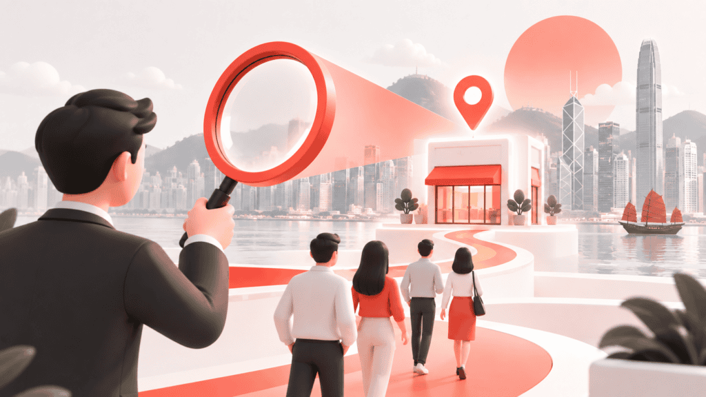 SEO strategist guiding customers toward a Hong Kong business online